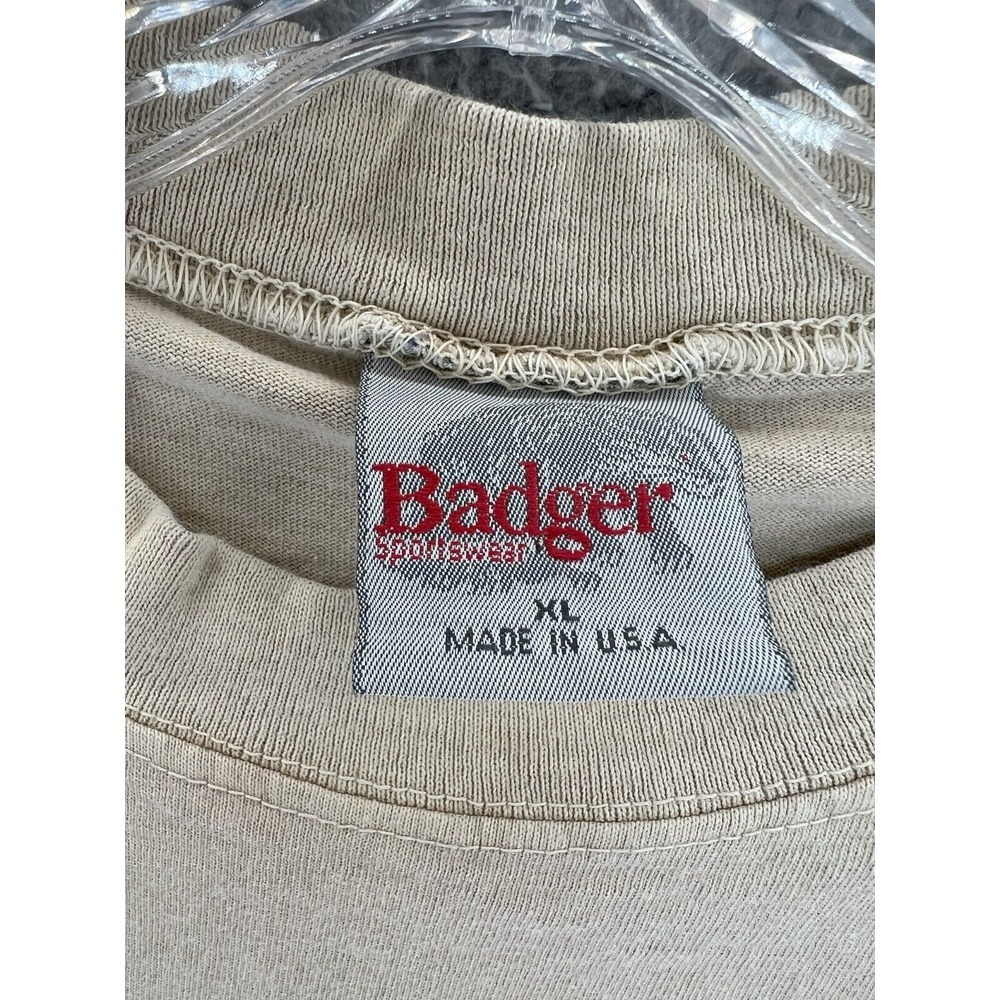 BADGER SPORTSWEAR‎ T Shirt CAYMAN ISLAND Men's XL US Single Stitch Beige READ - Picture 4 of 16
